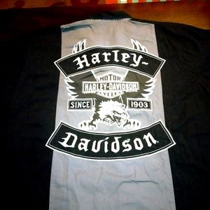 Harley Davidson button down tee sz 3XL